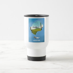 Caneca Térmica Lesoto África do Sul - poster de Esqui