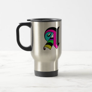 Caneca Térmica Letra "A" viajando Coffee Mug