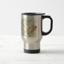 Caneca Térmica Letra BONITA da pomba do Victorian do vintage