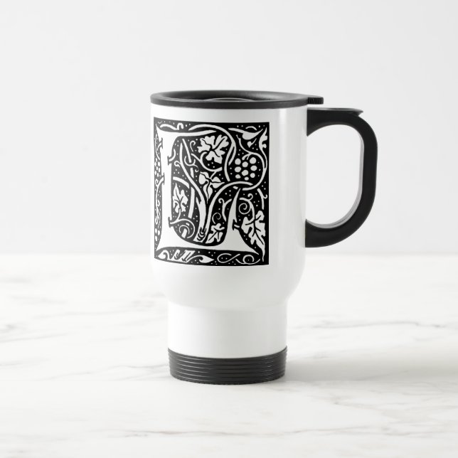 Caneca Térmica Letra 'L' William Morris Design - Mug (Direita)