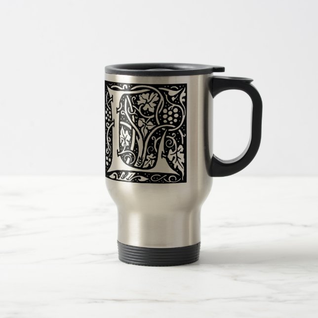 Caneca Térmica Letra 'L' William Morris Design - Mug (Direita)