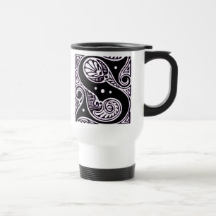 Caneca Térmica Letra Roxa Maiúscula 'S' - Mug
