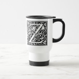 Caneca Térmica Letra Z Monograma Medieval Arte Nova
