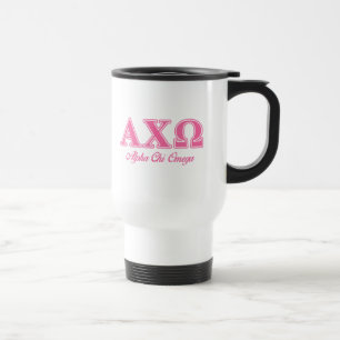 Caneca Térmica Letras cor-de-rosa de Omega do qui de Alphi