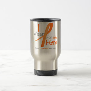 Caneca Térmica Leucemia eu visto a fita alaranjada para meu HERÓ