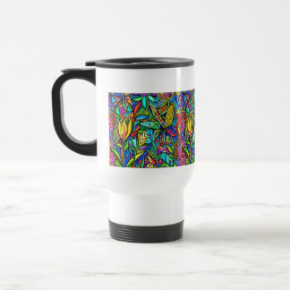 Caneca Térmica Leuchtende dekorative Blumen