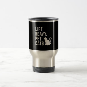 Caneca Térmica Levante Gatos Pesados De Pet - Engraçado Funciona