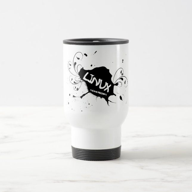 Caneca Térmica Liberdade dos meios de Linux (Centro)