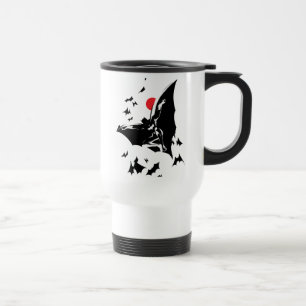 Caneca Térmica Liga da Justiça Batman na Nuvem de Bats Pop Art