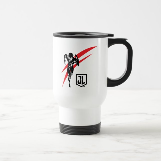 Caneca Térmica Liga da Justiça | Flash executando o Noir Pop Art (Direita)