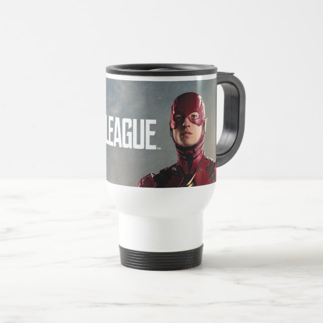Caneca Térmica Liga da Justiça | Flash no Battlefield (Frente Esquerda)