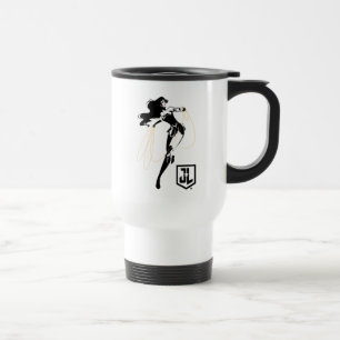 Caneca Térmica Liga da Justiça  Mulher Maravilha Com Pop De Laç