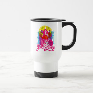 Caneca Térmica Liga da Justiça Pop Art. de grupos e logotipos