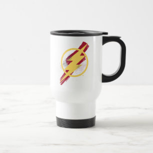 Caneca Térmica Liga da Justiça  Símbolo Flash Pincel e Meio-Ton