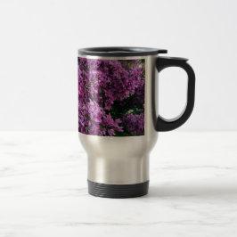 Caneca Térmica Lilases roxos cor-de-rosa | fotografia floral rosa