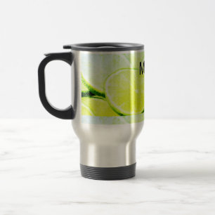 Caneca Térmica Limão verde amarelo simples adicionar nome mínimo 