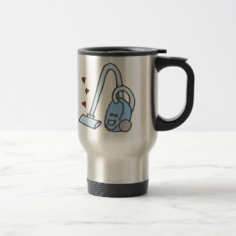 Caneca Térmica Limpeza de Vácuo com Corações