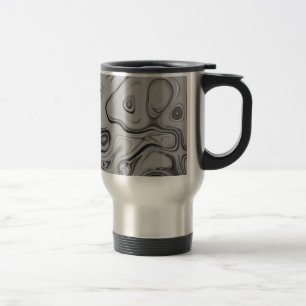 Caneca Térmica Linda Estampa de Arte em Cor Cinza Cinza Textura A