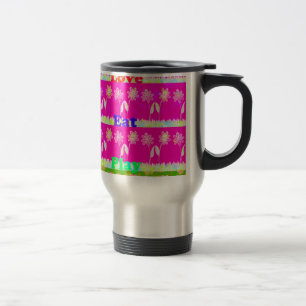 Caneca Térmica Lindo incrível design de citação de texto Flora co
