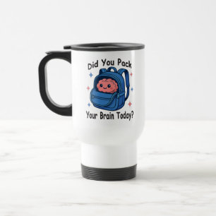 Caneca Térmica Lindo trocadilho “Você Embala Seu Cérebro Hoje?”