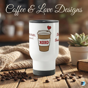 Caneca Térmica Lindo XOXO Coração de Amor Presente de Dia dos Nam