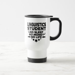 Caneca Térmica Linguística Estudante Sem Sono Sem Dinheiro Sem V