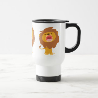 Caneca Térmica Lion de Viagem ao trabalho de pintura de leão gira