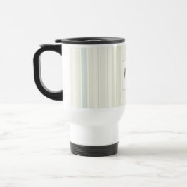 Caneca Térmica Listra Azul Empoeirada Neutra Inicial Rustica Casa