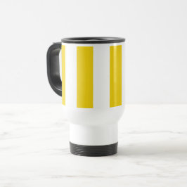 Caneca Térmica Listras Amarelas, Listras Brancas, Padrões Lançado