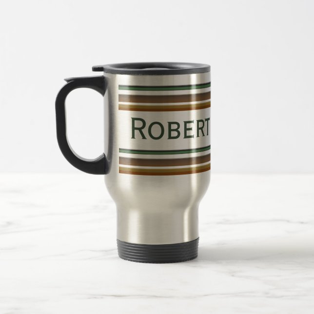 Caneca Térmica listras amarelas verdes (Esquerda)