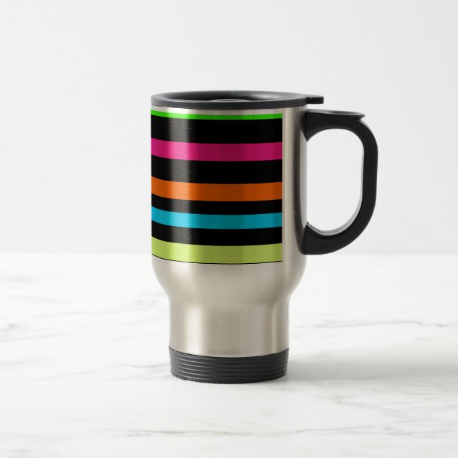 Caneca Térmica Listras de neon (Direita)