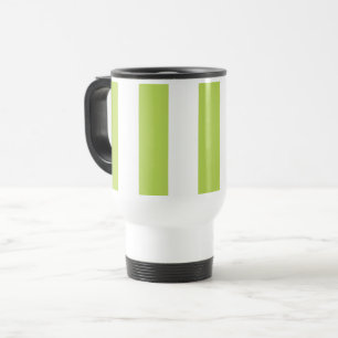 Caneca Térmica Listras Verdes, Listras Brancas, Padrão Lachado