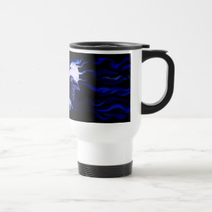Caneca Térmica Lobo e Raven com lua de cheio