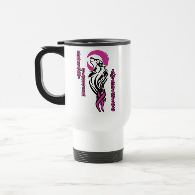Caneca Térmica Lobo/Lua...Cancer de peito (Esquerda)