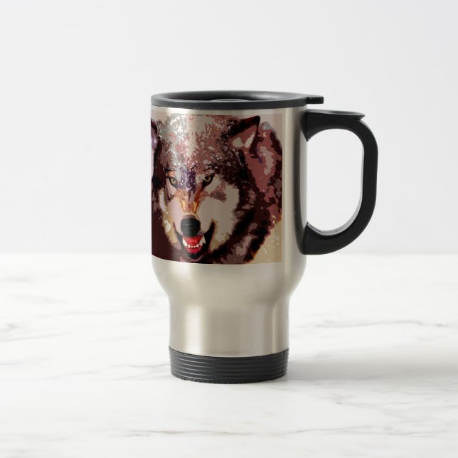 Caneca Térmica Lobo na neve (Direita)