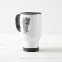 Lobo Negro Zangado na Neve, inverno selvagem