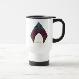 Caneca Térmica Logotipo de Aquaman Paisley Aquaman