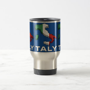 Caneca Térmica Logotipo de Italia das viagens vintage
