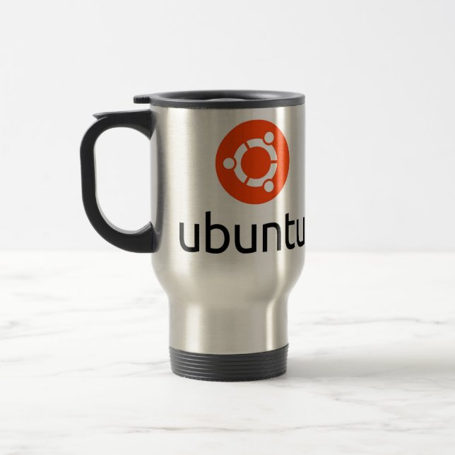 Caneca Térmica Logotipo de Ubuntu Linux (Esquerda)