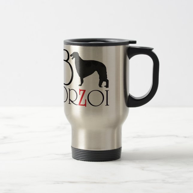 Caneca Térmica Logotipo do Borzoi (Direita)