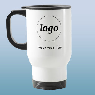 Caneca Térmica Logotipo e Texto simples para empresa