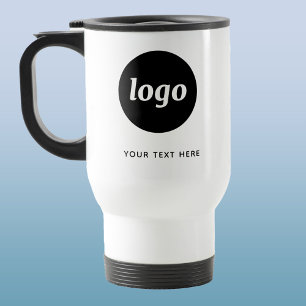 Caneca Térmica Logotipo e Texto simples para empresa