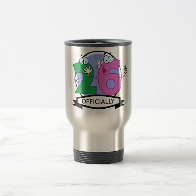 Caneca Térmica Logotipo oficial de 26 aniversários (Centro)