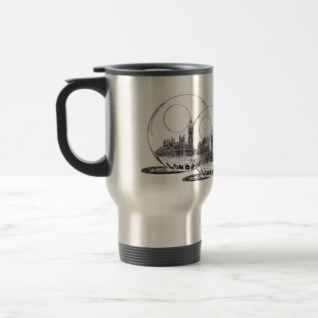 Caneca Térmica Londres numa bola de vidro. (Esquerda)