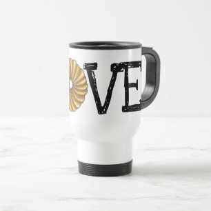 Caneca Térmica LOVE Rosquinha de torção francesa de noz de vidro