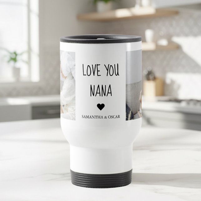 Caneca Térmica Love You Nana Personalized | Custom Photo Gift (Criador carregado)