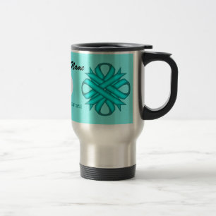 Caneca Térmica Lt Blue/Teal Clover Rbn Tmpl por Kenneth Yoncich
