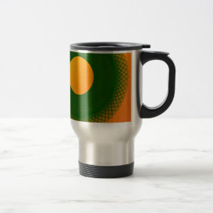 Caneca Térmica lua amarela em verde