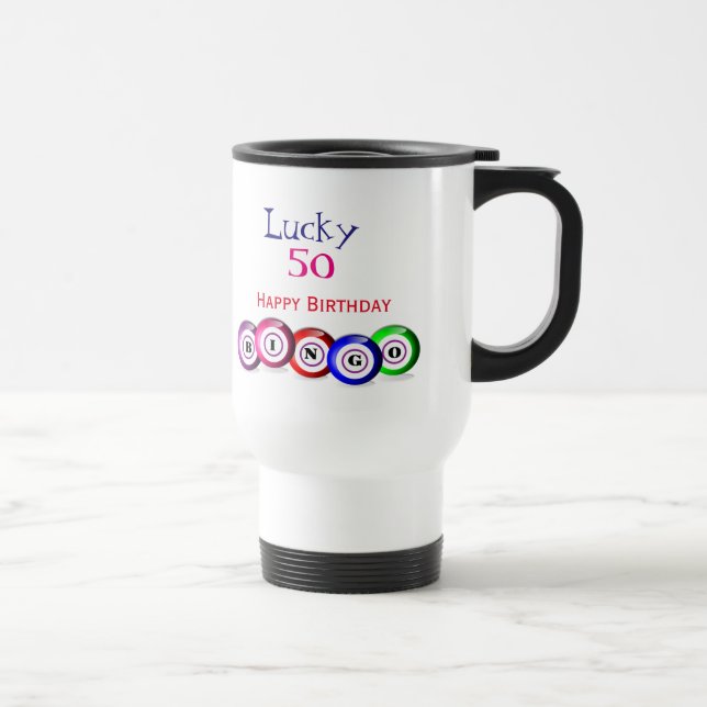 Caneca Térmica Lucky Number Bingo Pensou na Design de Aniversário (Direita)