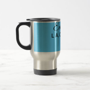 Caneca Térmica Lugar de texto simples e mínimo adicione o nome da
